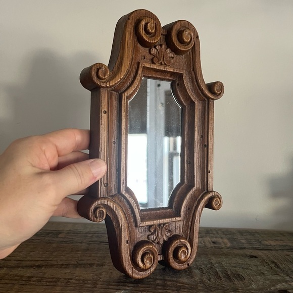 Brown scroll VTG mirror HomCo - Picture 2 of 4